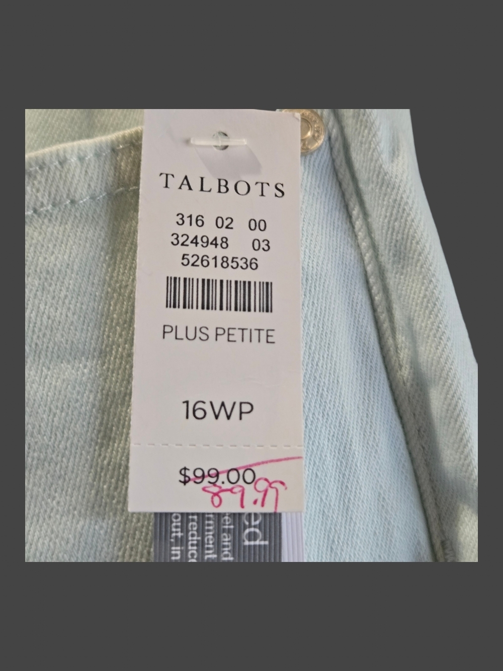 Talbots Light Blue Slim Ankle Women's Jeans - Picture 6 of 10